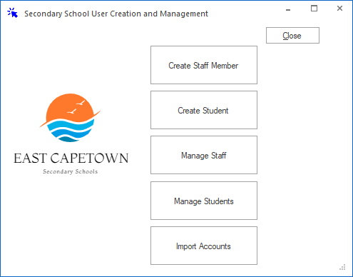 Student and Staff User Creation and Management